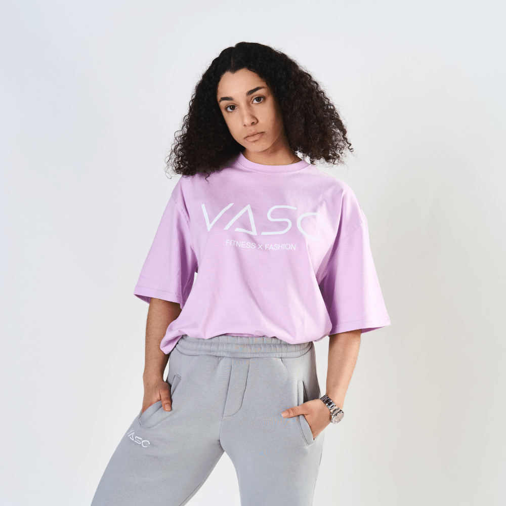 0202. Big Print T-Shirt - lilac