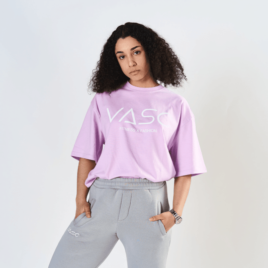 0202. Big Print T-Shirt - lilac